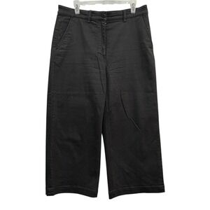 Everlane Black Utility Wide Leg Cropped Pants Minimalist Modern Casual Chic 14